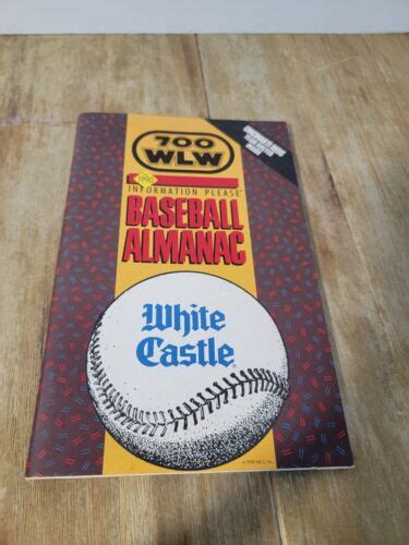 1990 Baseball Almanac Booklet Cincinnati Reds Roster 700 WLW White ...