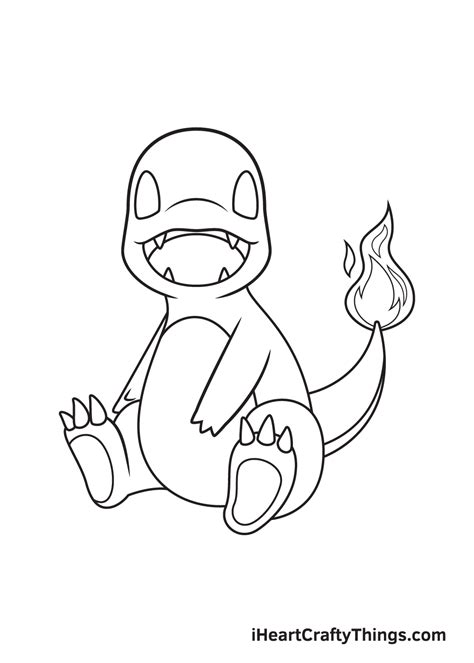 Charmander Drawing - How To Draw Charmander Step By Step