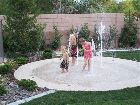 Backyard splash pad, Outdoor, Backyard fun