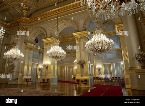 Interior of the Royal Palace of Brussels (Belgium, 20/07/2009 Stock ...