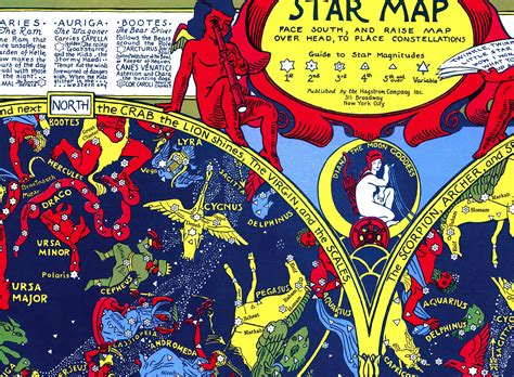 Star Map Historic Chart Of The Constellations Map Of The, 50% OFF