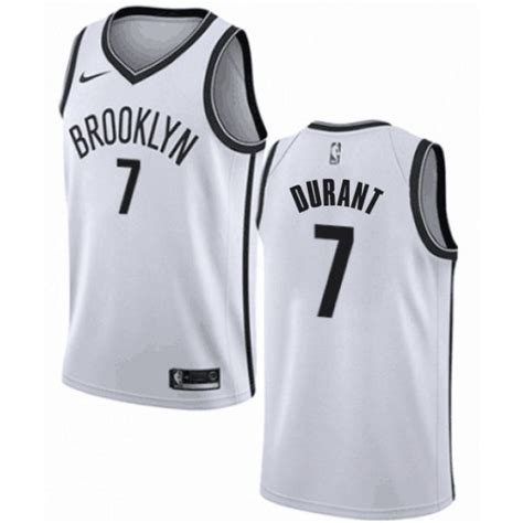 Maillot Brooklyn Nets Kevin Durant # 7 pour Swingman Basketball Blanc ...