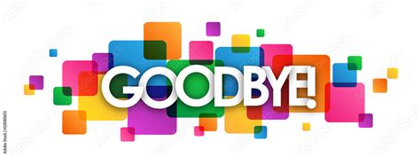 "GOODBYE" Vector Banner Card Stock Vector | Adobe Stock