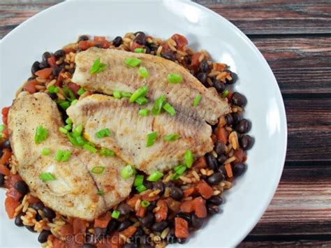 Southern Tilapia with Rice and Beans Recipe | CDKitchen.com