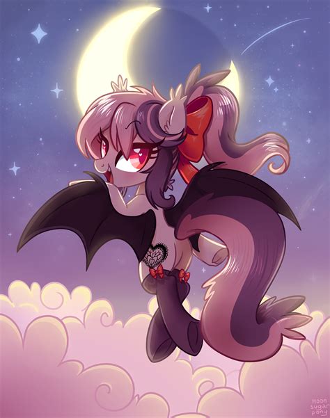 #1236600 - artist:moonsugar, bat pony, bat pony oc, clothes, cloud ...