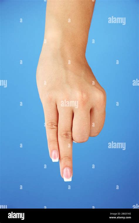 Finger Spelling the Alphabet in American Sign Language (ASL). Letter N ...