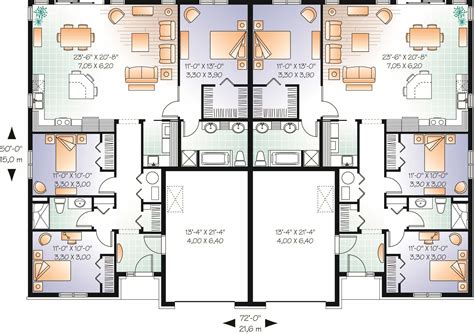 Duplex floor plans, Duplex house plans, Duplex plans