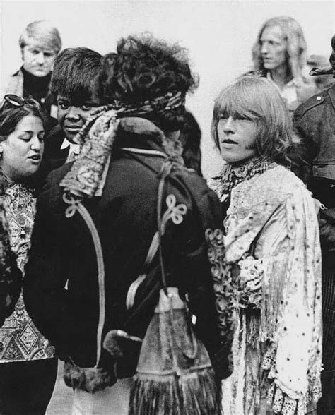 Jimi Hendrix and Brian Jones at the Monterey Pop Festival, 1967 : r ...