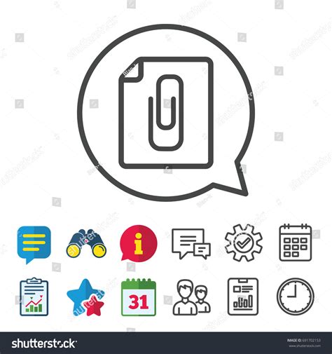 File Annex Icon Paper Clip Symbol Stock Vector (Royalty Free) 691702153 ...