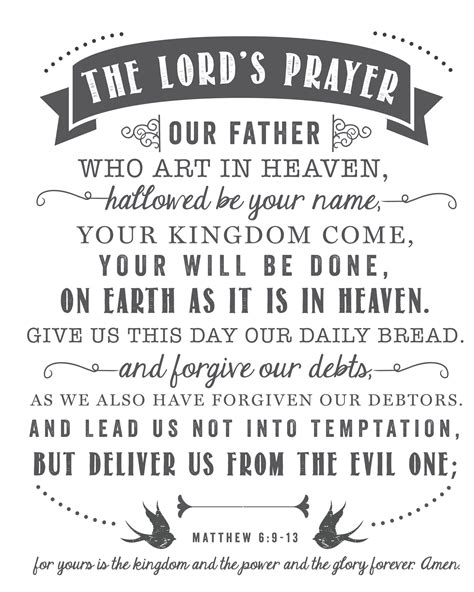 The Lord's Prayer | Free Printable | Sincerely, Sara D.