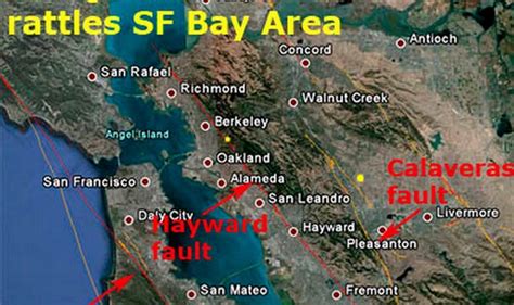 Massive Earthquake on the Boundaries of Hayward Fault