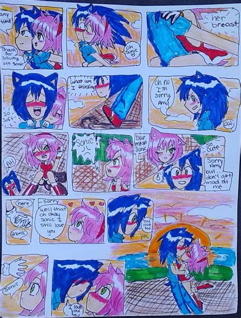 sonamy / short comic : I love you and a kiss by AmyRoseXShadowlover on DeviantArt | Sonic and ...