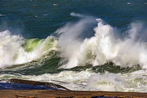 Big Waves Crashing on the Beach Stock Photo - Image of crash, danger ...