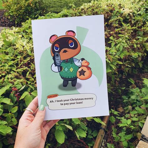 Animal Crossing Tom Nook Christmas Card Funny A5 Christmas - Etsy