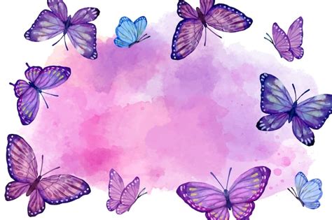 Free Vector | Watercolor colorful butterfly background