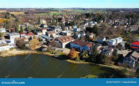 Aerial Scene of Wellesley, Ontario, Canada 4K Stock Video - Video of drone, office: 267163751