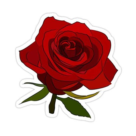 Rose Sticker | Pegatinas, Pegatinas imprimibles, Pegatinas bonitas