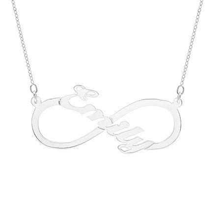 Custom Sterling Silver Infinity Name Necklace