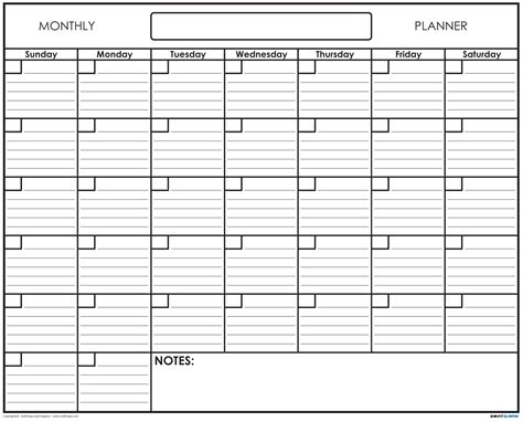 Monthly Wall Planner 36" x 48" SwiftGlimpse | Swift Calendars