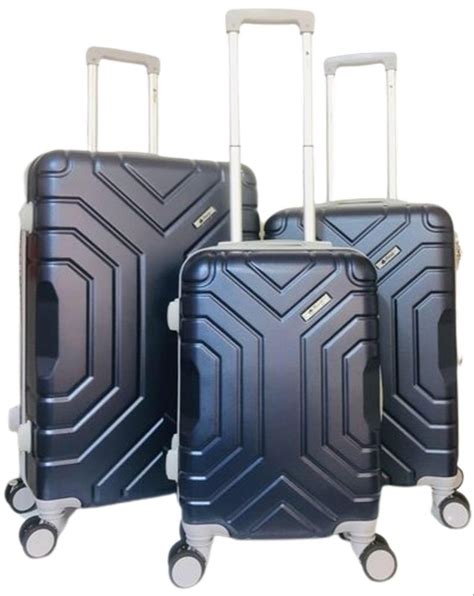 Blue 3 Piece Fiber Luggage Trolley Bag Set at Rs 4000/set | New Delhi ...