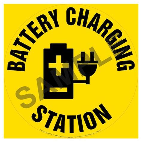 Battery Charging Station - Floor Sign