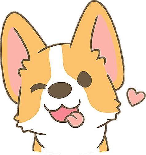 #cute #pup #kawaii #tumblr #interesting #art #heart - Cute Corgi Drawings - (1024x1087) Png ...