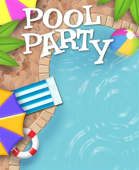 Pool party invitation art really cool stock illustration illustration of suit back 113110269 ...