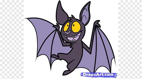 Bat Drawing Cartoon, Cartoon Bat s, purple, mammal png | PNGEgg