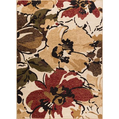 Tayse Rugs Laguna Beige 5 ft. x 7 ft. Contemporary Area Rug-4570 Beige 5x7 - The Home Depot