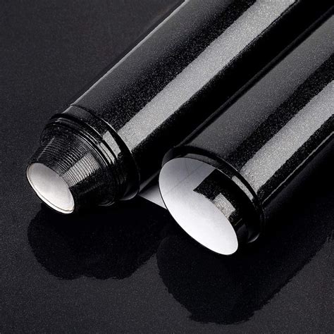 Glossy Black Contact Paper Decorative Self Adhesive Removable Waterproof Smooth Peel and Stick ...