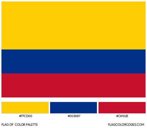 Colombia flag color codes