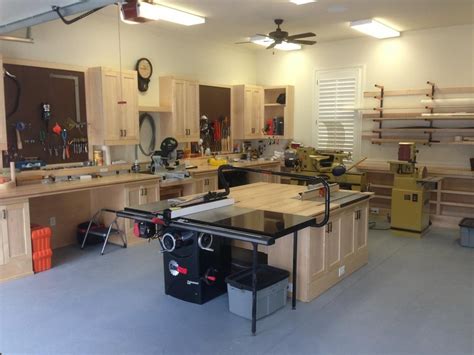 Scott's workshop, note dust collection and compressed air lines and ...