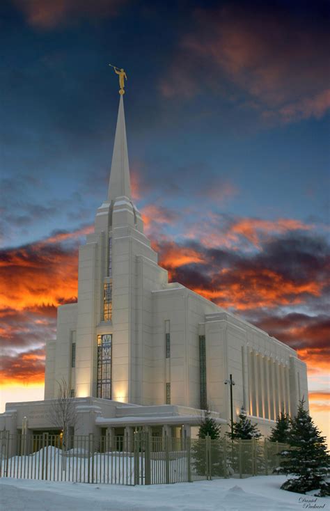 Rexburg Idaho Temple at Sunset