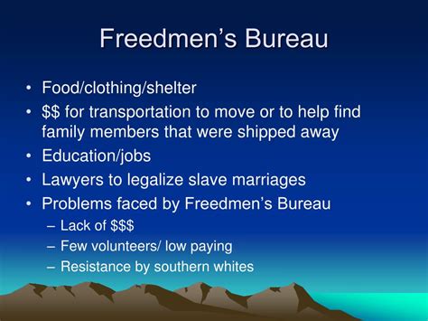 PPT - Freedmen’s Bureau PowerPoint Presentation, free download - ID:2643626