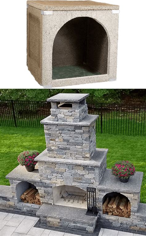 Outdoor Fireplace Kit, Masonry Outdoor Fireplace, Stone Outdoor Fireplace