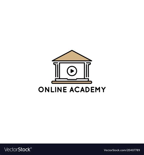 Online academy and education concept logo Vector Image