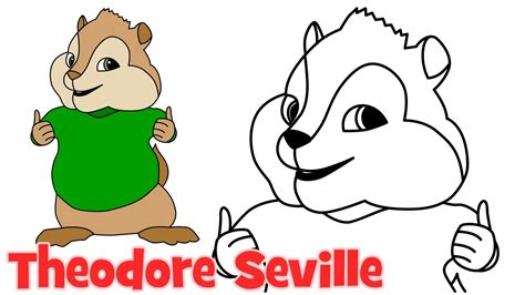 How to draw Theodore from Alvin and the Chipmunks step by step - YouTube