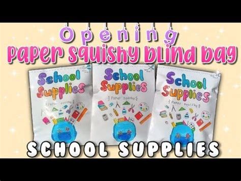 OPENING SCHOOL SUPPLIES PAPER SQUISHY BLIND BAG!! (Homemade) - YouTube | Diy paper crafts ...