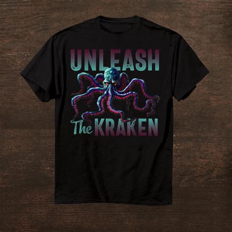 Kraken Sea Monster Vintage Unleash The Kraken Giant Kraken Shirt – Fantasywears