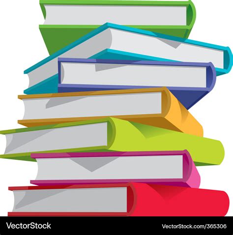 Books stack Royalty Free Vector Image - VectorStock