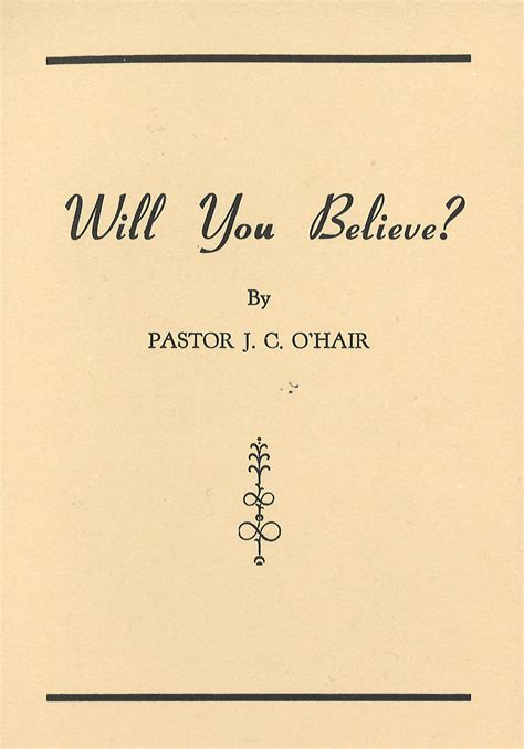 Will You Believe | Bible Doctrines to Live By