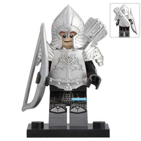 Lord of the Rings Armored Gondor Soldier Lego Compatible Minifigure Bricks Toys - Building Toy ...