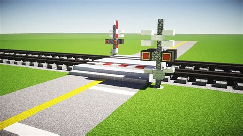 Minecraft Railroad Crossing Tutorial - YouTube