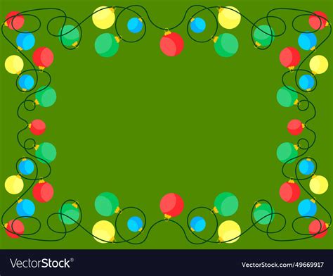 Christmas light frame festive Royalty Free Vector Image