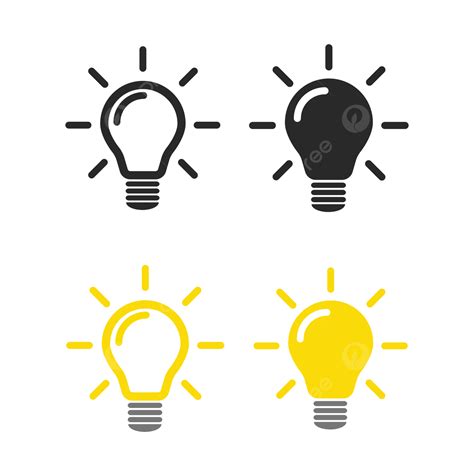 Light Bulb Icon Vector Ilustração De Símbolo De Idéias De Lâmpada Modelo para download gratuito ...