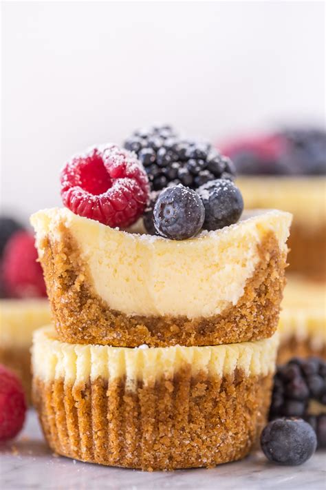 Mini Ricotta Cheesecakes - Baker by Nature