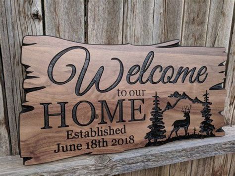 Custom Outdoor Wood Signs Personalized Farmhouse Decor Welcome | Etsy ...