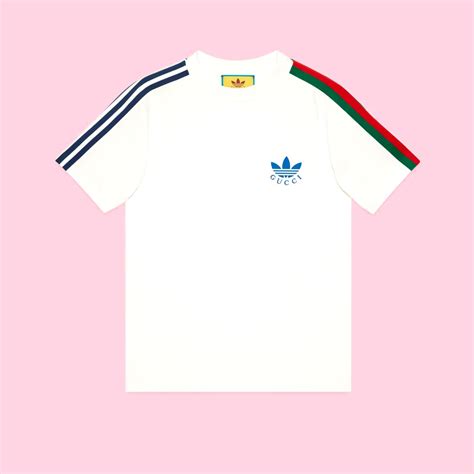 Adidas x Gucci Trefoil print T-shirt, Men's Fashion, Tops & Sets ...