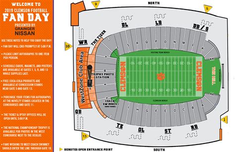 Clemson Fan Day INFO & Player Maps – Clemson Sports News