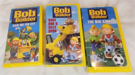 BOB THE BUILDER VHS Tapes Can we fix it? The Big Game Busy Bob Silly ...